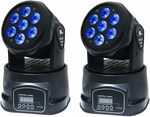 Leoyz 2PCS Mini Moving Head Dj Lights, 7X12W Rgbw Sound Activated Stage. Fixed Price $166.99.