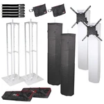 Prox Flex Totem Tv White Adjustable Stage Truss Pair Mount & Scrim.... Fixed Price $591.40.