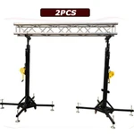 Two Heavy Duty 19FT Lighting Crank Stands 462LB & Universal Adapter Dj Club Us. Fixed Price $1584.00.