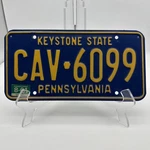 Vtg Pennsylvania License Plate Keystone State Yellow/blue CAV-6099 Decorative. Fixed Price $9.50.