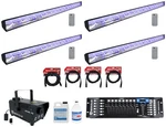 4 American Dj Eco Bar Uv Black Lights W/remote+dmx Control+fogger+cables. Fixed Price $1199.96.