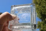 Etched Crystal Glass Golfers Box "le Sprit Des Femmes" The Spirit Of Women. Fixed Price $31.49.
