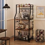 Industrial 4-TIER Bakers Rack,kitchen Utility Shelf Microwave Stand&coffee Bar. Fixed Price $63.85.