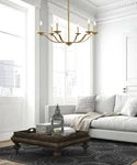 Chandelier Fixture Brass Color Living Dining Room Kitchen Island Lighting. Fixed Price $199.65.