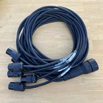 Lex Socapex Soco 19 Pin 11FT 6 Channel 15A Edison Female Connectors Breakout. Fixed Price $350.00.
