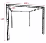 Trade Show Booth Trusses Dj Stage 8.2FT HX10.6FT WX9.8FT Metal Black Box. Fixed Price $1499.99.