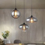 Vintage 3-LIGHT Glass Chandelier Gray Globe Cluster Pendant Lamp Ceiling Fixture. Fixed Price $117.78.
