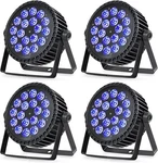 4X 18 Led Par Rgbwa+uv 6IN1 Dmx Dj Stage Effect Lighting For Wedding Disco. Fixed Price $139.99.