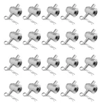 Ottff 20 Pack Aluminum Half Conical Coupler With Clips Pins Sets, Silver. Fixed Price $101.55.