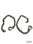 5/16" X 35" Grade 70 Trailer Safety Chains W/ Forged Hook & Clip - 2 Pack. Fixed Price $19.00.