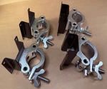 Lot Of 4 SWL-500KG Global Truss Heavy Duty Pro 2" Clamp W/ Mounting Plate. Fixed Price $64.99.