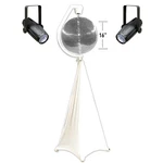 Eliminator Lighting EM16 16" Mirror Disco Ball Kit W Stand, Motor, Scrim & Pi.... Fixed Price $338.40.