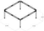Trade Show Booth Trusses Dj Stage 17.1FTX17.1FTX7.2FT Metal Black Box. Fixed Price $3199.99.