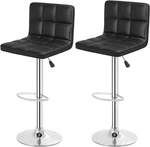 Set Of 2, Adjustable Pu Leather Swivel Barstools, Modern Counter. Fixed Price $78.99.