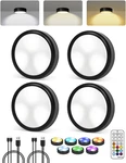 4-PACK Puck Lights With Remote, 1800MAH Rechargeable Under Cabinet Lighting, 3. Fixed Price $44.69.