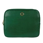 Iman Global Chic Croco Embossed Tablet Cover Green 11.5"WX9.25"HX1"D Gold Zipper. Fixed Price $30.49.