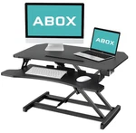 Abox GSD63HE Electric Powered Standing Desk Converter Monitor Stands - Black. Fixed Price $159.88.