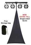 Black Extra Tall Spandex Lycra Speaker Scrim Dj Tripod Stand Cover Single Sided. Fixed Price $28.00.