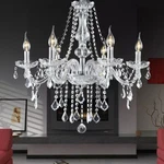 Elegant Crystal Glass Ceiling Pendant Lighting Fixture 6 Lights Chandelier Us. Fixed Price $61.99.