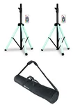 (2) American Dj CSL100 Color Led Tripod Speaker Stands Wremote+carry Bag. Fixed Price $202.85.
