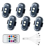 6PCS Wireless Led Lights For Car With Remote Control, High Brightness. Fixed Price $11.99.