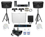 Dj Package W/ (2) 12" 1600W Speakers+sub+amp+facade+fogger+lights+stands+cables. Fixed Price $1091.40.