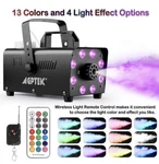Agptek Smoke Maching, With 13 Colorful Led Lights, Remote Controls, 500W 2000CFM. Fixed Price $80.00.