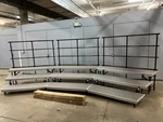 3 National Public Seating Trans-port Step Stage Risers W/side & Back Rails. Fixed Price $2149.99.