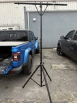 Odyssey LTP2 12' Tall Black Lighting Tripod Stand With Top T-bar. Set Of 2.. Fixed Price $160.00.