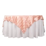 72" X Stripes Satin Square Table Overlay Wedding Linen Party Events. Fixed Price $11.31.