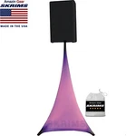 Pro Dj Speaker Stand Cover, 3-SIDED Tripod Scrim+bag, Wrinkle-free Stretch White. Fixed Price $17.99.