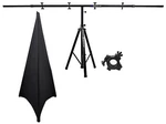 Rockville Black Tripod Pole-mount Stand + Lighting Cross Bar Scrim Cloth Cover. Fixed Price $133.39.