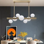 Modern 7-LIGHT Linear Bubble Chandelier Glass Ball Ceiling Pendant Lamp Fixture. Fixed Price $107.09.