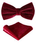 Tie Men's Glitter Velvet Bow + Pocket Square Set Gift Box For Wedding,. Fixed Price $22.95.