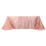 90"X132" Stripes Satin Rectangular Tablecloth Wedding Linen Party Events. Fixed Price $21.65.