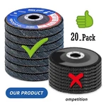 High Density 20 Pack 4.5"X 7/8" Zirconia Flap Disk Grinding Wheel Free Shipping. Fixed Price $24.99.