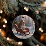 Beagle Collectible Ceramic Dog Christmas, Holiday ORNAMENT-F101. Fixed Price $10.99.