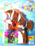 Fish Style Bubble Gun Blower Blaster With Flashing Led Lights & Music 2 Refill. Fixed Price $9.99.