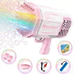 Automatic Bubble Maker Gun 69 Hole Machine With Colorful Lights. Fixed Price $16.99.