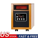Infrared Heater Portab 1500 Electronic Thermostat Wheels Remote Control Cherry. Fixed Price $171.74.