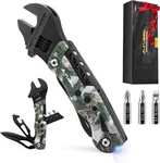13-IN-1 Multi Tool Wrench, Stainless Steel Camo Adjustable With Led Light. Fixed Price $24.99.