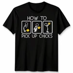 How To Pick Up Chicks Visual Pun Humor Graphic T-shirt Women Tee. Fixed Price $16.07.