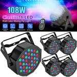 Uking 8PCS 108W 36LED Rgb Par Can Stage Dmx Dj Disco Uplighter Lighting. Fixed Price $139.99.