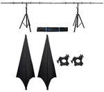 2) Rockville Tripod Black Pole-mount Stands+lighting Cross Bar+scrim Cloth Cover. Fixed Price $276.73.