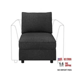 Middle Module For Modular Sectional Couch, Accent Single Seat Linen Grey. Fixed Price $217.33.