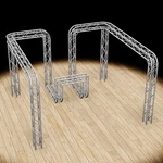 Global Truss 16'X15'X10' Trade Show Booth - F34 Box With Built In Kiosk. Fixed Price $11818.98.
