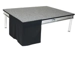16" High Black Flat No Pleat Best-rated Stage Skirting. Fr Polyester. Stock!. Fixed Price $61.19.