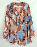 City Chic Sz 16 Tunic Blouse Peplum Boho Floral Lined Top 2840. Fixed Price $19.99.