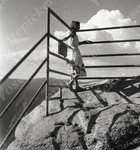 A22 Original Negative 1950'S Yosemite National Park Girl Guard Rail 989A. Fixed Price $9.25.