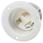 Marinco 206FI Twist-lock Flanged Inlet Socket 20A 250V 2P 3W L6-20R White HRC-5. Fixed Price $11.17.